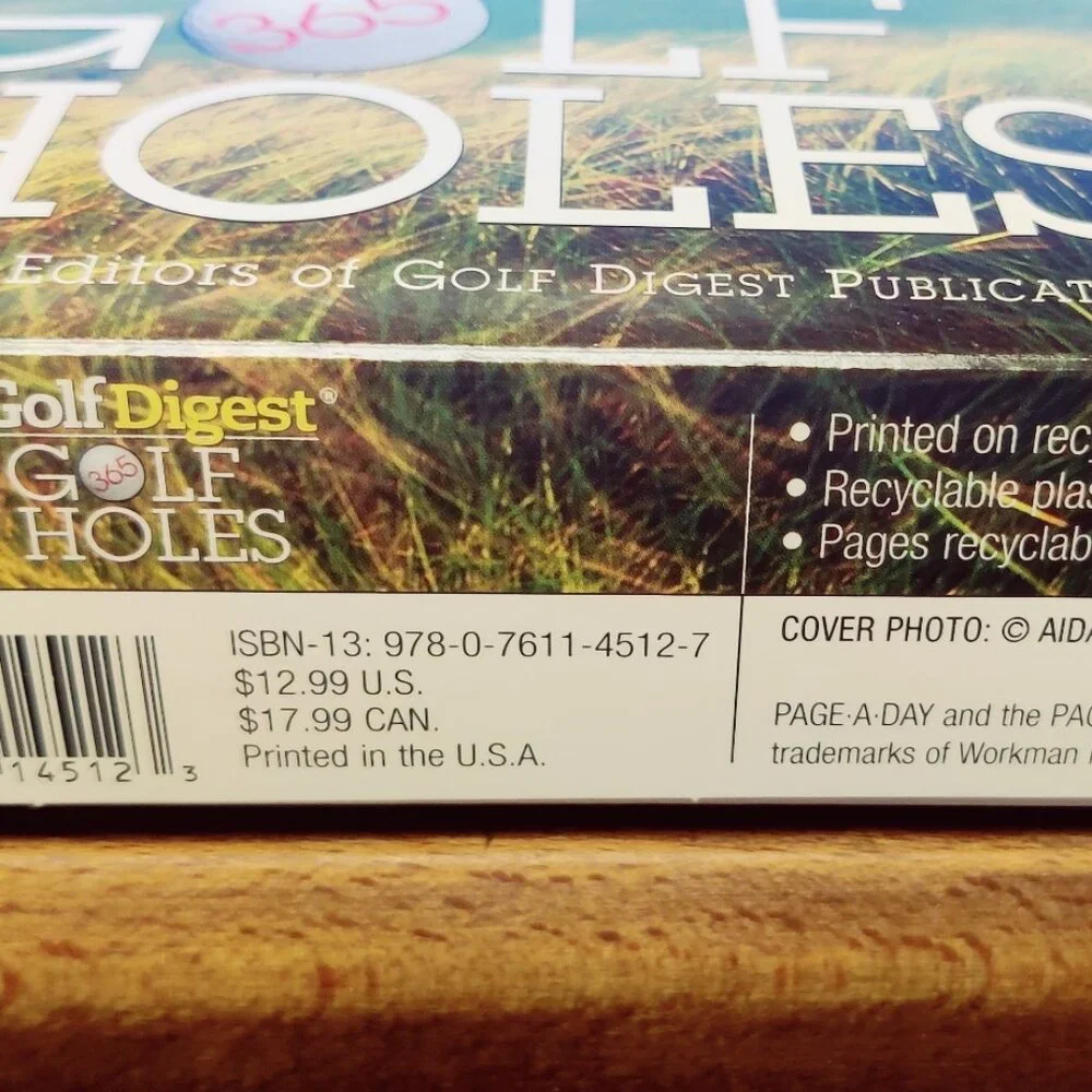 Golf Digest 2008, 365 Golf Holes Page-A-Day DESK Calendar DAY TO DAY- Unopened